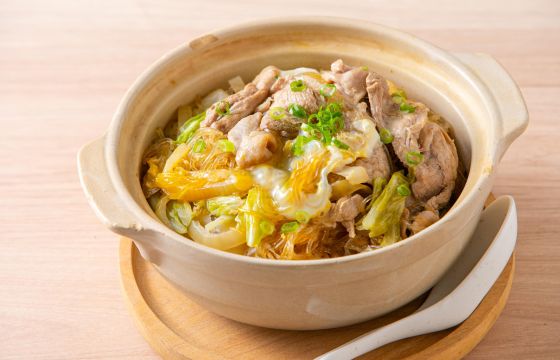 【滑蛋豬肉粉絲煲】
